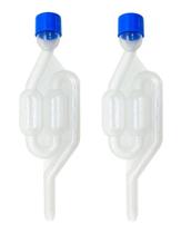 Kit 02 unidades Airlock Válvula Tipo S Air Lock Para Fermentação Cerveja Kombucha Vinho Conserva
