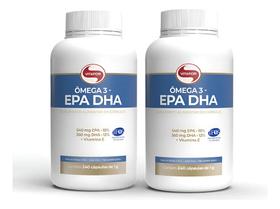 Kit 02 unidades de Omega 3 (TG) EPA de 540mg e DHA de 360mg com 240 Cápsulas-Vitafor