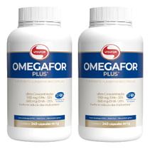 Kit 02 unidades de Omegafor Plus Omega 3 (TG) de 990 mg EPA e 660 mg de DHA com 240 Cápsulas-Vitafor