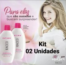 Kit 02 Unidades. Gel Lubrificante,Hidratante de Massagem Morango Intimo Racco, 65ml