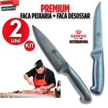 KIT 02 Unidades - Linha Texas 6" Polegadas Resistente Faca para Desossar Faca Peixeira Multiuso Vari KIT 02 Unidades - Linha Texas 6" Polegadas Resistente Faca para Desossar Faca Peixeira Multiuso Vari