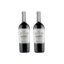 Kit 02 Unidades Vinho Tinto Seco Miolo Lote 43 D.o. Merlot Cabernet Garrafa 750ml