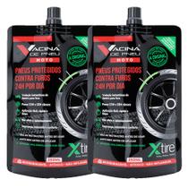 Kit 02 Vacina Pneu Selante Reparo Pneus Preventiva Anti-furos Moto Xtire