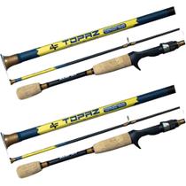 Kit 02 Varas Pesca Para Carretilha Albatroz Topaz 1,80m 12lb