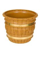 Kit 02 Vasos Cachepo Decorado 22Cm Imbuia Kit 02 Vasos Cachepo Decorado 22Cm Imbuia