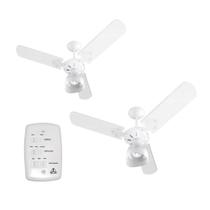 Kit 02 Ventilador de Teto Inverter New Maxi Ventura 110V Branco 3 Pás Kit 02 Ventilador de Teto Inverter New Maxi Ventura 110V Branco 3 Pás