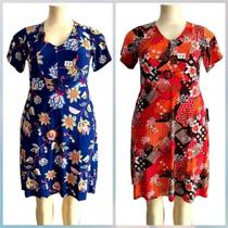 KIT 02 VESTIDOS malha fria GG rodado solto midi manga fresco liganet plusize KIT 02 VESTIDOS malha fria GG rodado solto midi manga fresco liganet plusize