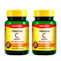 Kit 02 Vitaminas C Revestida 100% IDR 60 Capsulas Maxinutri