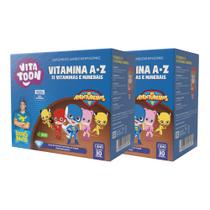 Kit 02 VitaToon Polivitamínico A-Z Sabor Brigadeiro 30 Gomas Maxinutri