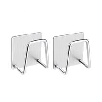 Kit 02 x Suporte Gancho Pia Porta Esponja Inox com adesivo