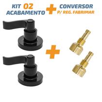 Kit 02Acabamento C70 Curvo Preto Registro Pressão Fabrimar Kit 02Acabamento C70 Curvo Preto Registro Pressão Fabrimar