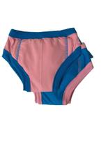 Kit 02un. Calcinhas de treinamento para desfralde Diurno e Noturno Rosa e azul