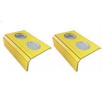 Kit 02un Esteiras Amarela Braço Sofá Porta Copo Alumínio