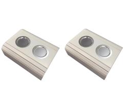 Kit 02un Esteiras Para Braço De Sofá Branca Com Porta Copos Alumínio.