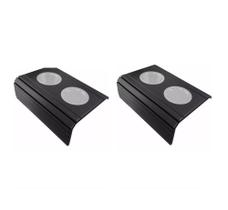 Kit 02un Esteiras Para Braço De Sofá Preto Com Porta Copos Alumínio.