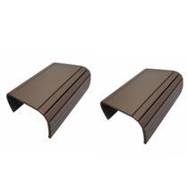 Kit 02un Esteiras Reta Flexível Para Braço Sofá Chocolate