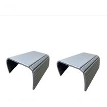 Kit 02un Esteiras Reta Flexível Para Braço Sofá Cinza