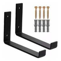 Kit 02un Mão Francesa Invertida Industrial Para Tábua 30cm Kit 02un Mão Francesa Invertida Industrial Para Tábua 30cm