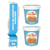 Kit 02x Manicrem Pasta De Amendoim Cremosa E Crocante - 1kg