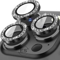 Kit 02X Película Lente Câmera Brilho Diamante Para iPhone 12 / 12 Mini - Charme Beleza e Proteção - Premium