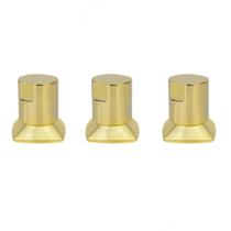Kit 03 Acabamento Registro Dourado Ouro Encaixe Deca Docol Kit 03 Acabamento Registro Dourado Ouro Encaixe Deca Docol