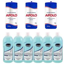 Kit 03 Algodão Hidrófilo + 06 Removedor de Esmalte 500ml