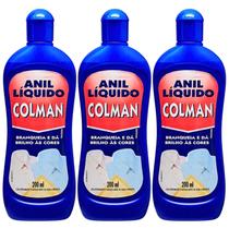 Kit 03 Anil Liquido Colman 200Ml Branqueia E Dá Brilho As Kit 03 Anil Liquido Colman 200Ml Branqueia E Dá Brilho As