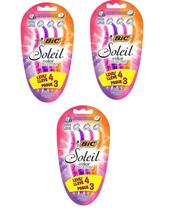 Kit 03 Aparelho de Depilar Bic Soleil 4un - Bic