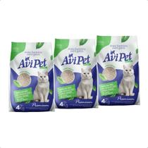 Kit 03 Areia Para Gato Avipet Grãos Médios 4Kg Kit 03 Areia Para Gato Avipet Grãos Médios 4Kg