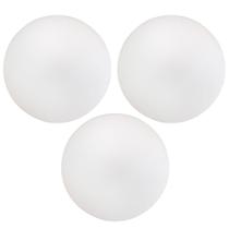 Kit 03 Assentos Redondo Banqueta Cadeira Estofados Poltronas H02 material sintético Branco 35 cm - Lyam Decor