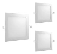 KIT 03 Avant Painel de Emb. LED 18W Bivolt Quadrado Branco