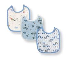 Kit 03 Babadores Flanelados e Plastificado Est. Masculino 21 x 19 cada - Papi