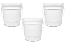 Kit 03 Baldes 10L com Tampa Hermética e Alça Reforçada para Alimentos Uso Geral Armazenamento