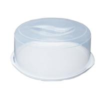 Kit 03 Bandeja Porta Bolo Boleira C/ Tampa Redonda Plástico