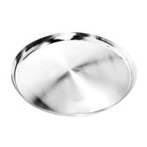 Kit 03 Bandeja Redonda Inox 40Cm Garçom Servir Restaurante