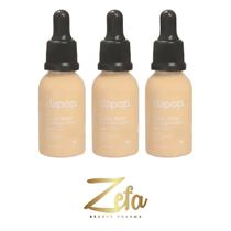 Kit 03 Base Fluída Make Bem Basiquinha 30ml Cor 0,50 - Dapop