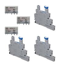 Kit 03 Bases Para Relé 38.51 + 03 Relés Acoplador Fino HF41F 12 / 24Vcc / Vca Sibratec
