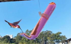 Kit 03 Bebedouros Vidro Para Beija Flor E Pássaros Ar Livre