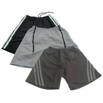 Kit 03 Bermudas Masculina Tactel - 38 ao 44, Academia , Lazer, Treino e Futebol