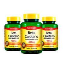 Kit 03 Beta Caroteno 400mg 60 Capsulas Loja Maxinutri