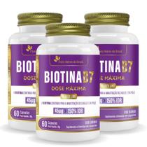 Kit 03 Biotina B7 150% IDR 60 Caps Flora Nativa do Brasil Kit 03 Biotina B7 150% IDR 60 Caps Flora Nativa do Brasil