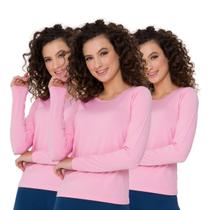 Kit 03 Blusas Térmica Peluciada Segunda Pele Feminina Frio Kit 03 Blusas Térmica Peluciada Segunda Pele Feminina Frio