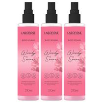 Kit 03 Body Splash Woody Sense Laborene Musk e Âmbar 270ml