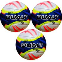 Kit 03 Bola De Futebol Campo Dualt Fight R2 Techfusion
