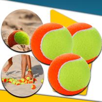 Kit 03 bolinha beach tennis tênis praia amarelo borracha 2,5