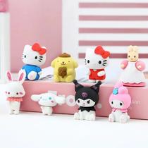 Kit 03 Borracha Mini Surpresa Hello Kitty & Amigos! Colecionável Infantil Fofa Criativa Divertida Kwaii