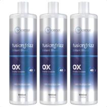 Kit 03 Brscience Fusionfrizz Brilliant Blond Ox 40 Volumes Litro