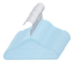 Kit 03 Cabide de Bebê Infantil Ultra Fino Slim Aveludado Antiderrapante Antideslizante Luxo