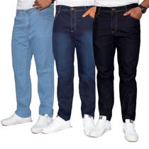 Kit 03 Calça Jeans Masculina c/ Elastano NF