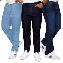 KIT 03 Calça Jeans Masculina com Elastano Lycra NF